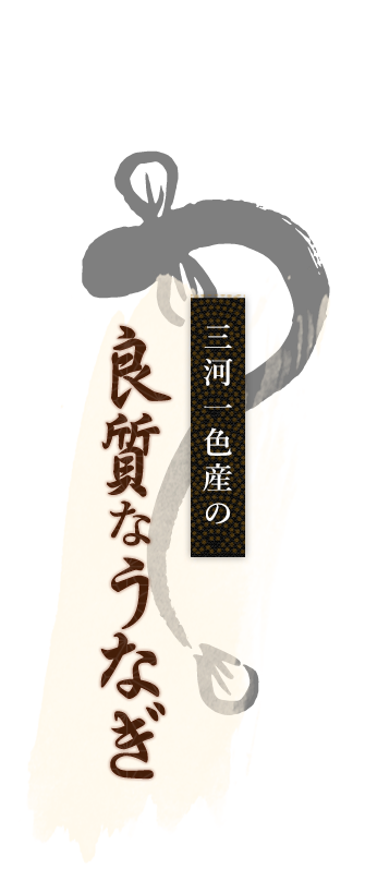 三河一色産の良質なうなぎ